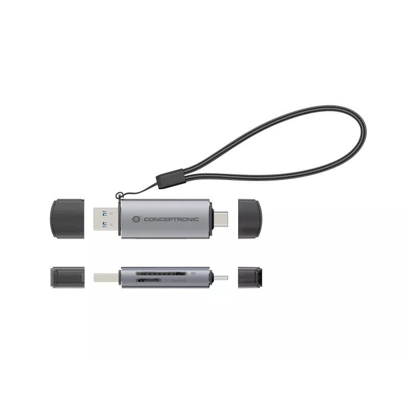 Conceptronic BIAN05G 2-in-1 USB 3.0 Dual Plug karšu lasītājs, SD/MicroSD 3.0, UHS-I