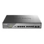 D-Link DSS-200G-10MPP tīkla slēdzis, pārvaldāms L2 Gigabit Ethernet (10/100/1000) Power over Ethernet (PoE) 1U, melns, pelēks