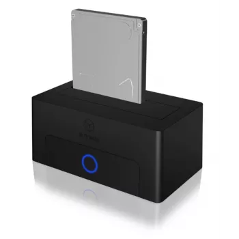 Ārējais ICY BOX IB-1122-U3 korpuss 2,5/3,5 collu HDD/SSD, SATA uz USB 3.2 Gen1, 5 Gbit/s, melns