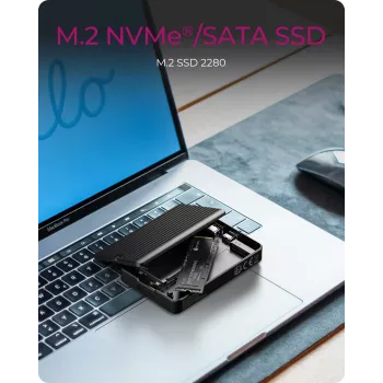 ICY BOX IB-CR601M-C31 SSD korpuss, melns, M.2