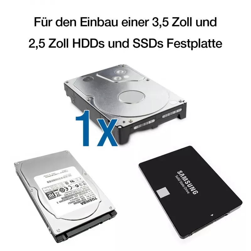 HDD korpuss Fantec DB-ALU31 melns 3,5 collas