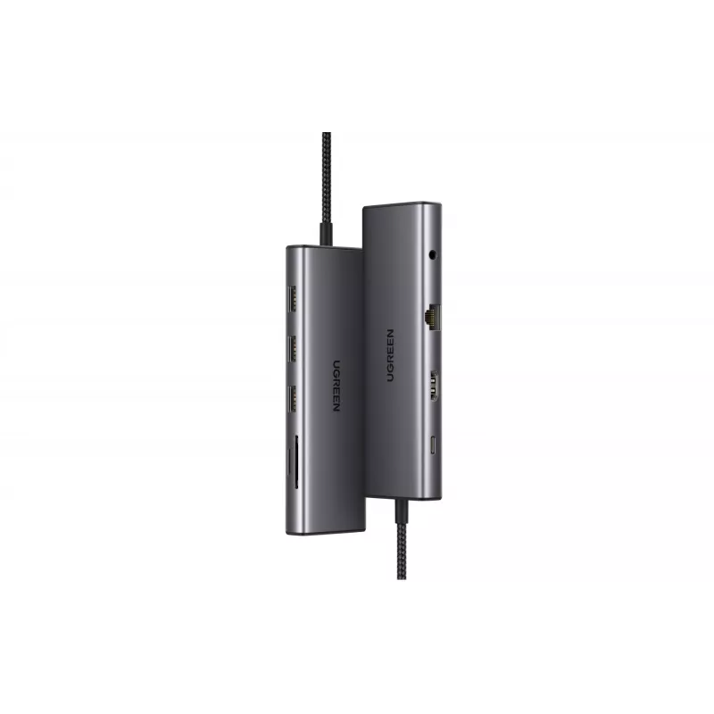 Ugreen Revodok 10 vienā USB-C centrmezgls UGREEN 15601 10 pieslēgvietu 4K HDMI