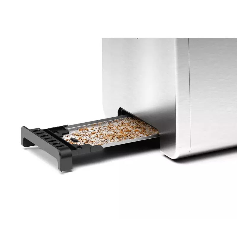 Bosch TAT5P420 tosteris 2 šķēlēm 970 W Melns, Nerūsējošais tērauds