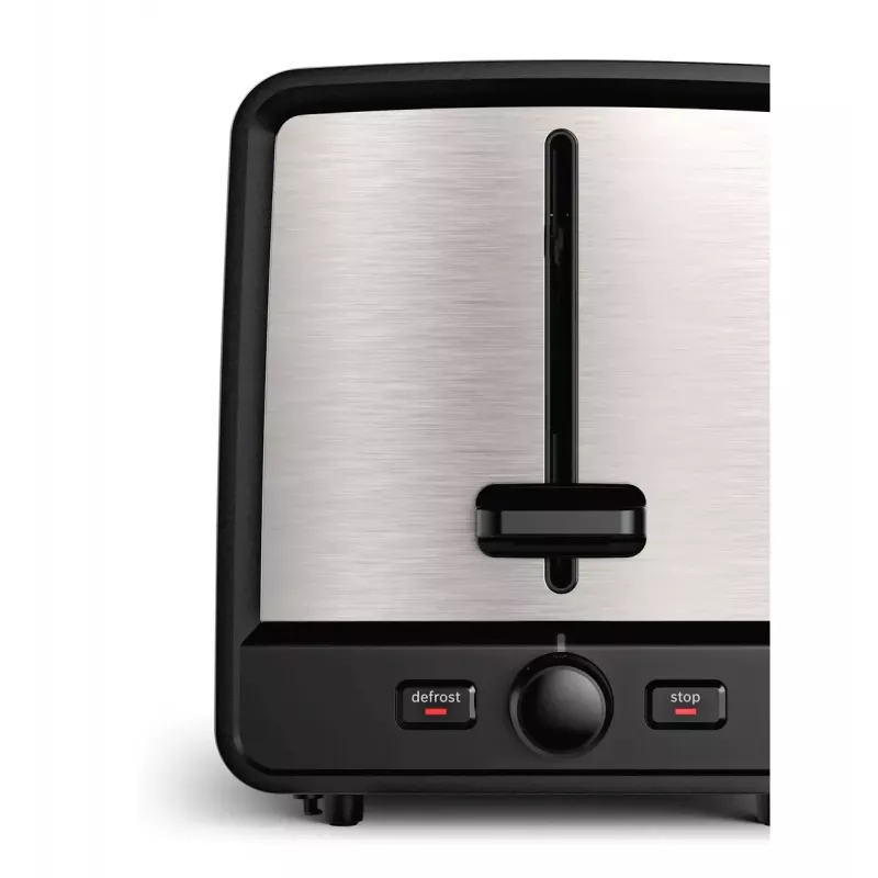 Bosch TAT5P420 tosteris 2 šķēlēm 970 W Melns, Nerūsējošais tērauds