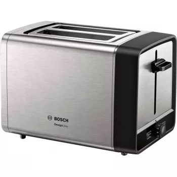 Bosch TAT5P420 tosteris 2 šķēlēm 970 W Melns, Nerūsējošais tērauds
