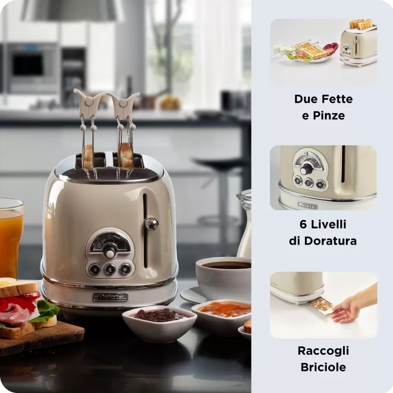 Ariete 0155/03 6 2 slice(s) 810 W Bēšs
