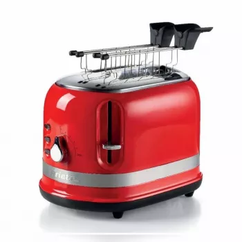 Ariete 149 Tosteris ar knaiblēm 2 maizes šķēlēm - automātiska izmešana - atkausēšana - 6 brūnināšanas pakāpes - 800 W - Modern Line - sarkans