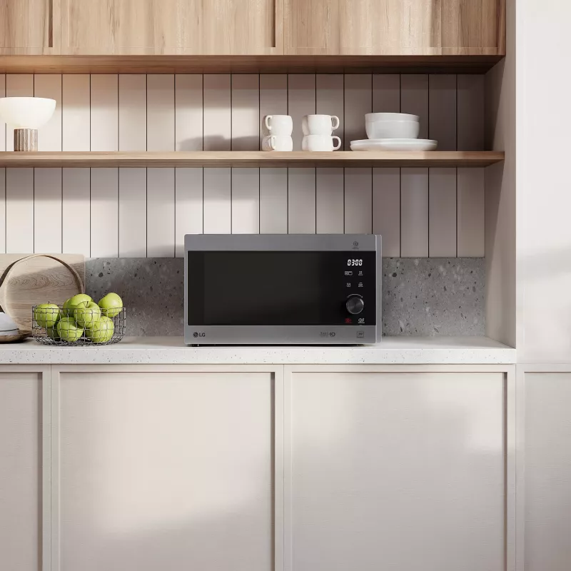 LG MH6565CPS mikroviļņu krāsns Nerūsējošais tērauds Grila mikroviļņu krāsns Darba virsma 25 L 1150 W