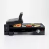 Ariete 1916 Multi Grill 3 in 1 - Elektriskais grils, bārbekjū, gluda un rievota plāksne - 180° atvērums - Regulējams termostats - 2400 W - Melns