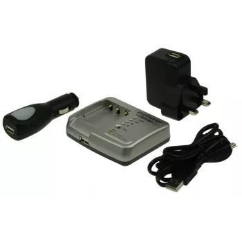 2-Power Kameras baterijas lādētājs/USB barošanas avots
