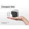 Conceptronic 3 portu 67 W GaN USB PD lādētājs ar USB-C uzlādes kabeli, USB-C x 2, USB-A x 1, QC 3.0, PPS