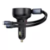Baseus Enjoyment Pro 60W automašīnas lādētājs ar USB kabeli
