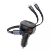 Baseus Enjoyment Pro 60W automašīnas lādētājs ar USB kabeli