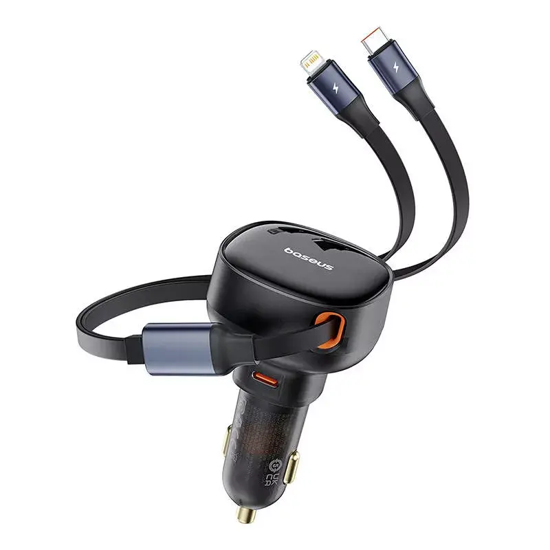 Baseus Enjoyment Pro 60W automašīnas lādētājs ar USB kabeli
