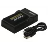 Duracell digitālās kameras akumulatora lādētājs, USB, iekštelpu akumulatora lādētājs, Sony NP-FP50, 70, 90, 51, 71, 91, melns, 5 V, 5 V