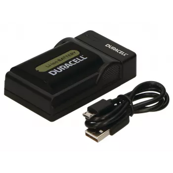 Duracell digitālās kameras akumulatora lādētājs, USB, iekštelpu akumulatora lādētājs, Sony NP-FP50, 70, 90, 51, 71, 91, melns, 5 V, 5 V