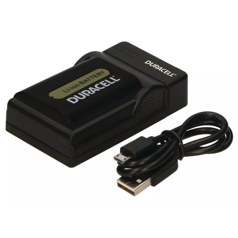Duracell digitālās kameras akumulatora lādētājs, USB, iekštelpu akumulatora lādētājs, Sony NP-FP50, 70, 90, 51, 71, 91, melns, 5 V, 5 V