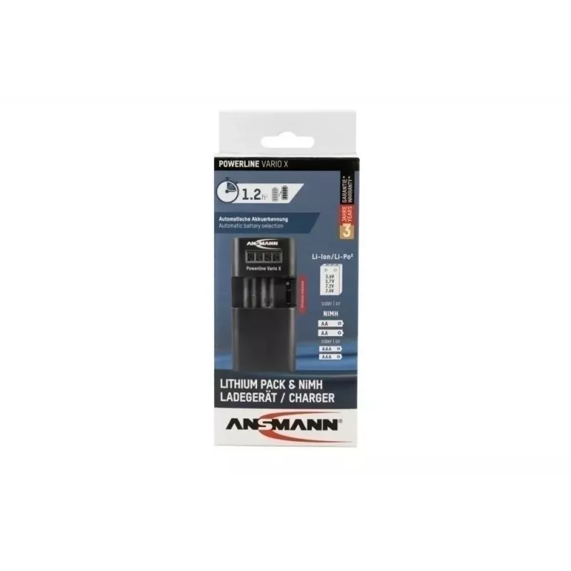 Bateriju lādētājs Ansmann Powerline Vario X USB