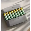 Baterijas lādētājs Varta Eco Charger Multi — USB, NiMH AA/AAA, uzlādē līdz 8 baterijām (2100 mAh, 1 stunda), pelēks