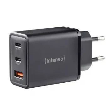 Strāvas adapteris Intenso W65ACC USB-A un USB-C pieslēgvietas melns