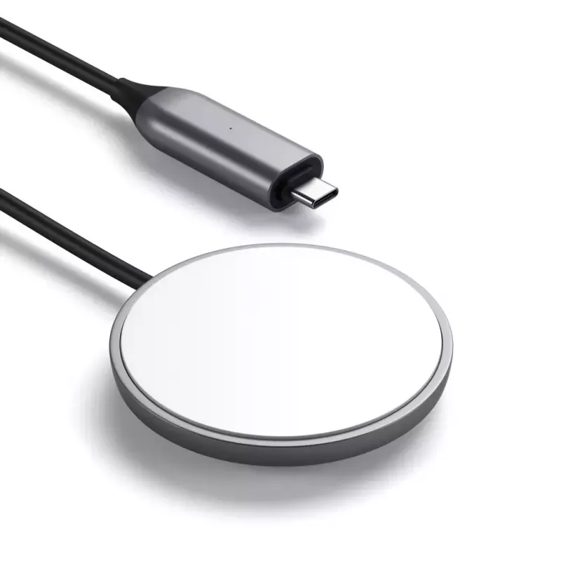 Mobilās ierīces lādētājs Satechi ST-UCQIMCM USB bezvadu uzlāde pelēks balts