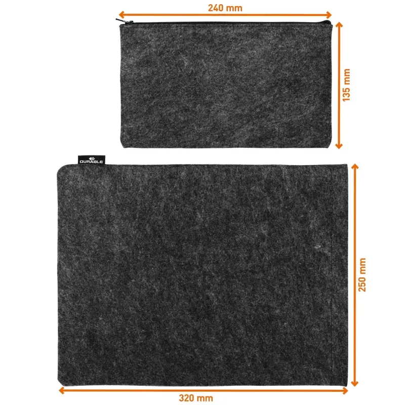 Uzmava Durable Effect 33 cm 13 collas Antracīta 1 priekšējā kabata monohromatisks