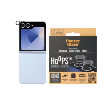 PanzerGlass ® Hoops® kameras objektīva aizsargs, melns, Samsung Galaxy Z Flip6
