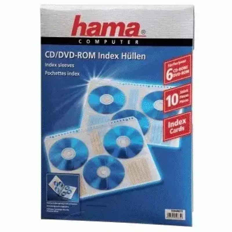 Hama CD-ROM indeksa kabatas 60 diskiem caurspīdīgas