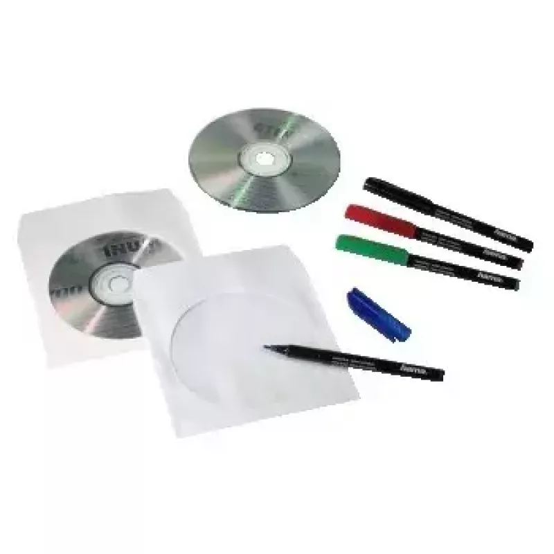 Hama CD-ROM papīra aploksnes 50, baltas, 50 diskiem