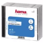 Hama CD dubultā dārgakmeņu futrālis, standarta, komplektā 5 gab., 2 diskiem, caurspīdīgs