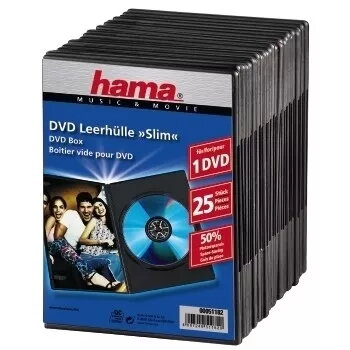 DVD plānā kārbiņa Hama 51182 melna 1 diskam