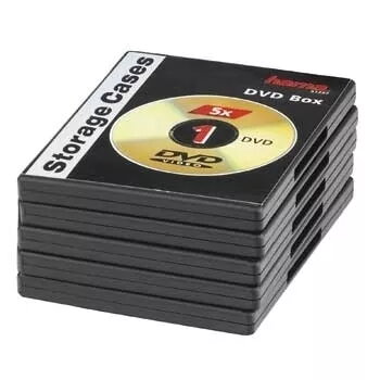 DVD Jewel Cases Hama 51297 Pack of 5 Melns 1 Disc