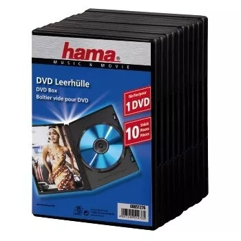 Hama 00051276 optisko disku futrālis Jewel case 1 disks Melns