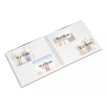 Hama Lovely fotoalbums zilā krāsā 100 lapas 10 x 15 cm Spirālveida iesējums