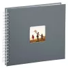 Hama Fine Art fotoalbums pelēks 100 loksnes 10 x 15 cm Spirāles iesējums