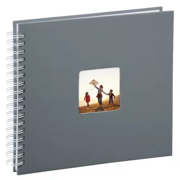 Hama Fine Art fotoalbums pelēks 100 loksnes 10 x 15 cm Spirāles iesējums