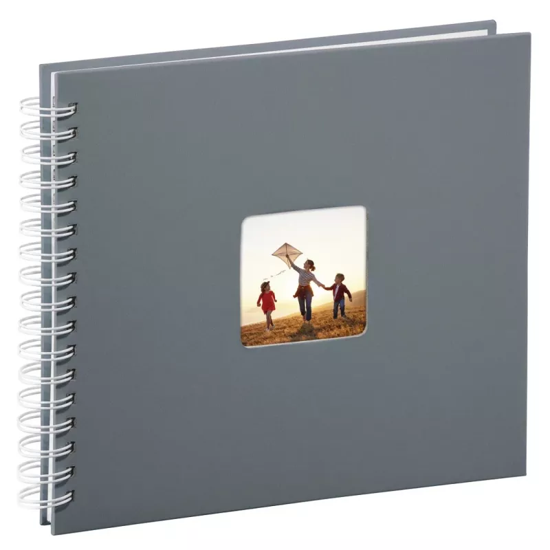 Hama Fine Art fotoalbums pelēks 100 loksnes 10 x 15 cm Spirāles iesējums