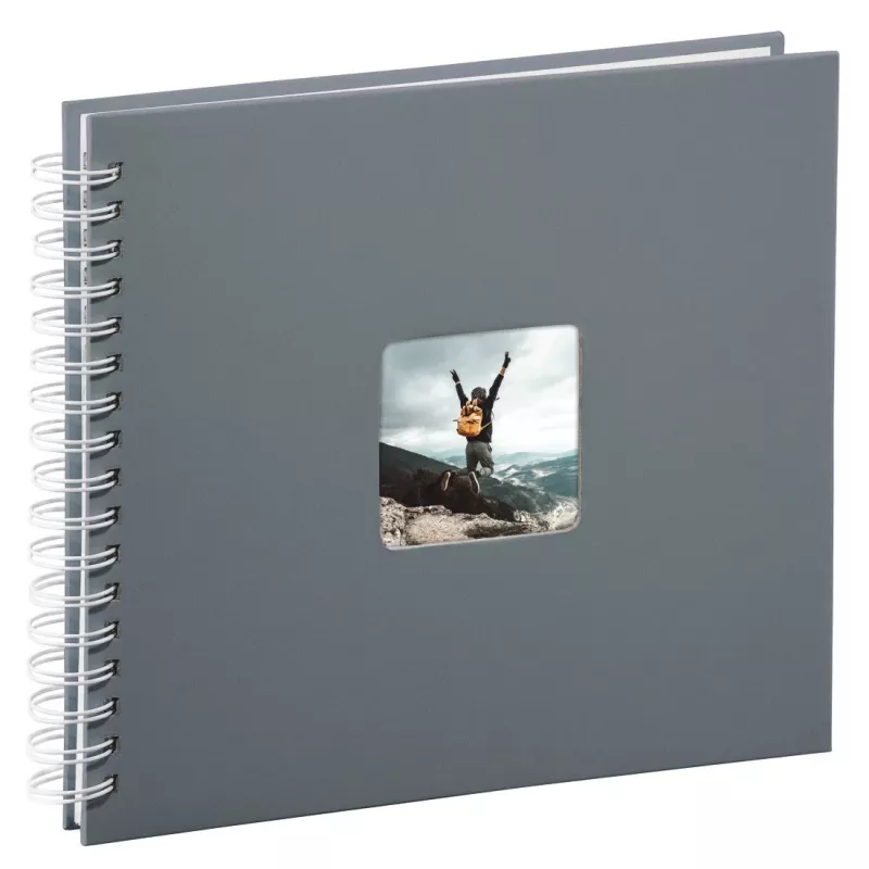 Hama Fine Art fotoalbums pelēks 100 loksnes 10 x 15 cm Spirāles iesējums