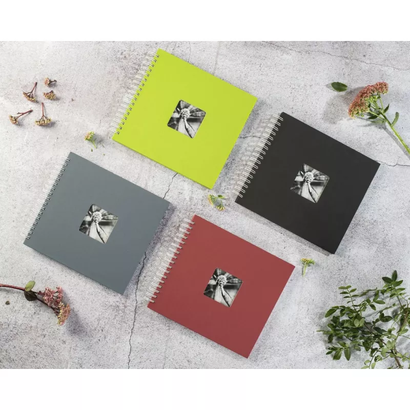 Hama Fine Art fotoalbums pelēks 100 loksnes 10 x 15 cm Spirāles iesējums