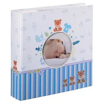 Hama Tim fotoalbums zilā, baltā krāsā 200 loksnēm 10 x 15