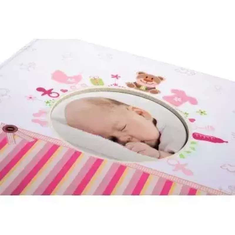 Hama Moni fotoalbums rozā, balts 200 kabatiņas 10 x 15