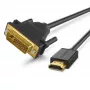 Ugreen 30116 video kabeļa adapteris 1 m DVI HDMI Melns