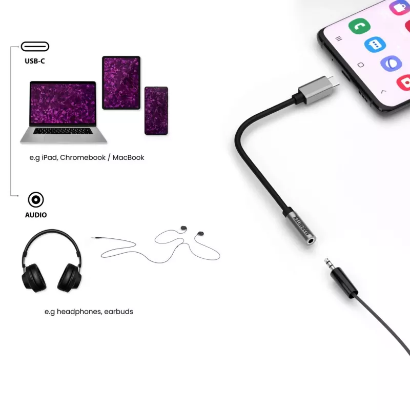 Marmitek Connect USB-C > Audio 8374 adapteris audio ierīcēm