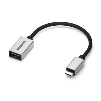 USB kabelis Marmitek 08375 0,15 m USB 3.2 Gen 1 USB C USB A melns sudrabains
