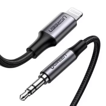 Ugreen 70509 mobilā tālruņa kabelis Sudraba krāsa 1 m 3.5mm Lightning