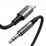 Ugreen 70509 mobilā tālruņa kabelis Sudraba krāsa 1 m 3.5mm Lightning