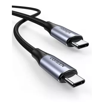 USB kabelis Ugreen 80150 USB 3.2 Gen 2 USB C melns 10 Gbit/s