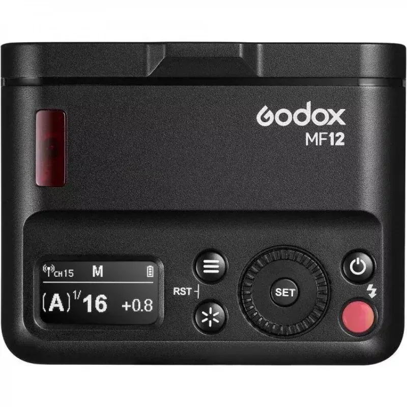 Makro zibspuldze Godox MF12 1,7 s uzlādes laiks 12 W jauda