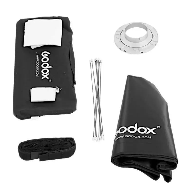Softbox Godox SB-FW140 melns neilons ar difuzoriem un režģi
