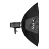 Softbox Godox SB-FW140 melns neilons ar difuzoriem un režģi